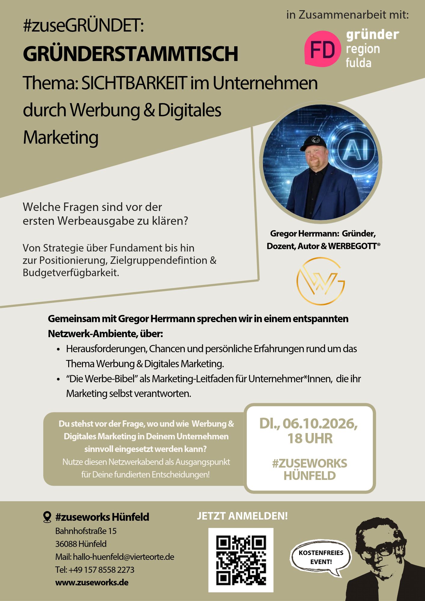 Gründerstammtisch: CoWorking bei ZuseWorks